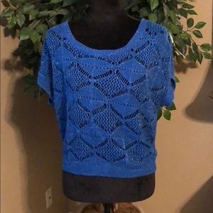 Blue crop sweater SIZE LARGE